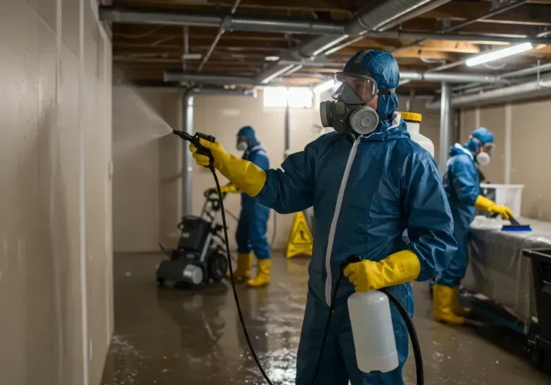 Basement Sanitization and Antimicrobial Treatment process in Billerica, MA