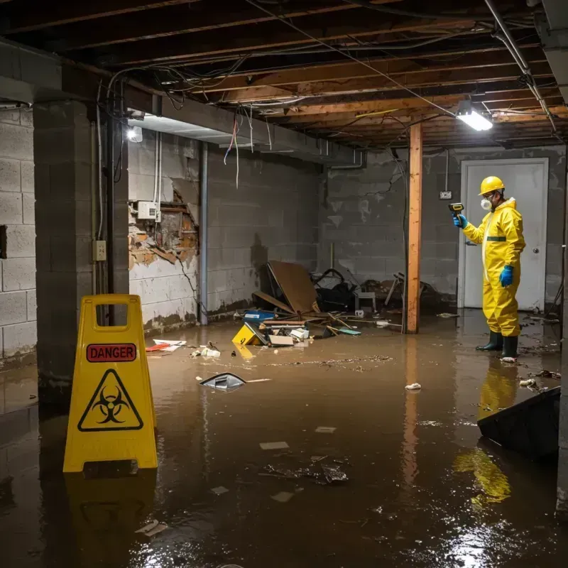 Flooded Basement Electrical Hazard in Billerica, MA Property